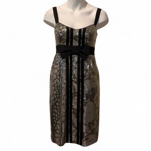 Diane Von Furstenberg sequin silk blend lined dress. 4